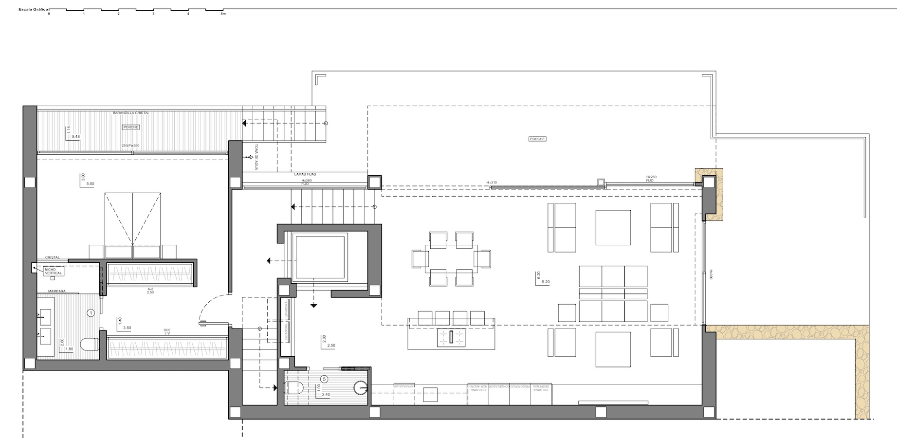 Villa Alba Kavel 7_woonkamer:zwembad niveau